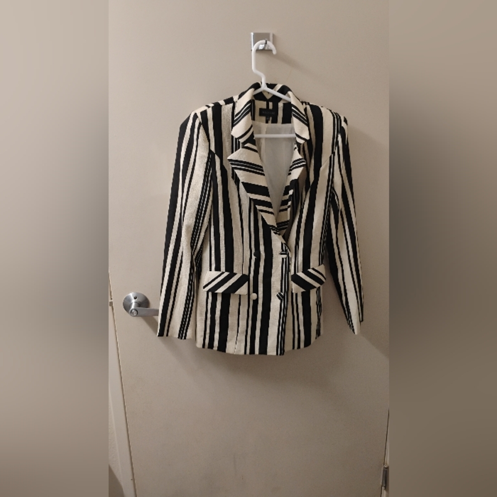 Majorelle Womens Rhea Striped Blazer Sz XS